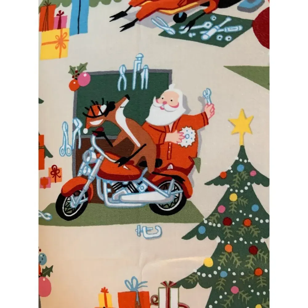 Handmade Santa's Garage Pillowcases, Alexander Henry Quilting Cotton